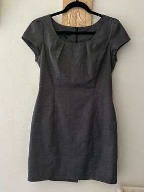 Byer California Charcoal Scoop-Neck Mini Sheath Dress